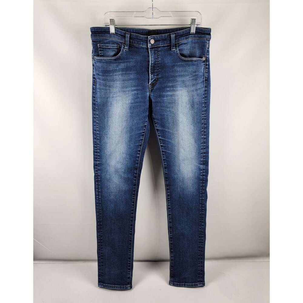 Uniqlo Men's Blue Faded Slim Jeans